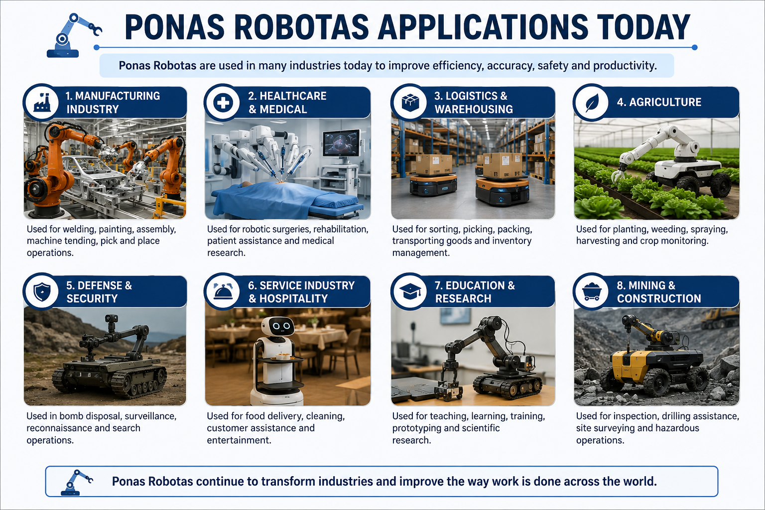 Ponas Robotas Applications Today