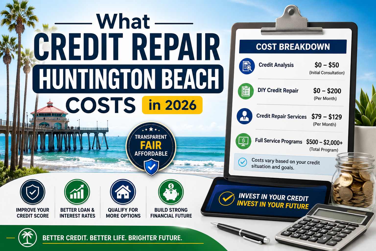 What Credit Repair Huntington Beach Costs in 2026